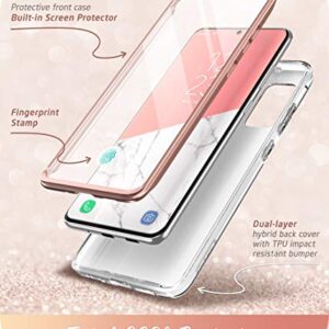 i-Blason Cosmo Series Designed for Samsung Galaxy S20 FE 5G Case (2020 Release), [Built-in Screen Protector] Slim Stylish Protective Case (Marble)