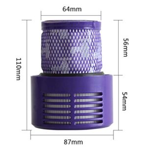 AMSAMOTION V10 Filters Replacement For Dyson Cyclone Series, Cyclone V10 Absolute, Cyclone V10 Animal, Cyclone V10 Motorhead, Cyclone V10 Total Clean, SV12, Replaces Part # 969082-01