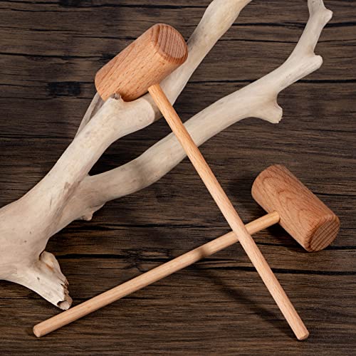 8.26" Wooden Crab Mallets Crab Hammers Lobster Seafood Crackers (32 Pcs)