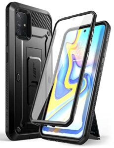 supcase unicorn beetle pro series designed for samsung galaxy a71 5g case[not for a71 5g uw verizon], full-body rugged holster & kickstand case with built-in screen protector (black)