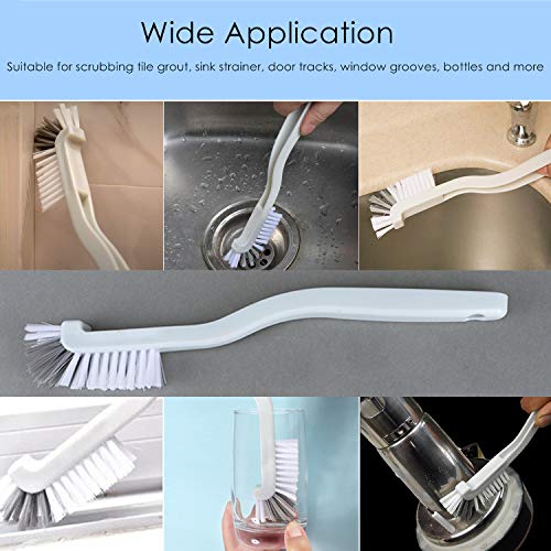 JIANYI Kitchen Scrub Brush, Right Angle Bottle Bathroom Brush for Sink Household Pot Pan Edge Corners Tile Lines Deep Cleaning with Stiff Bristles Ideas