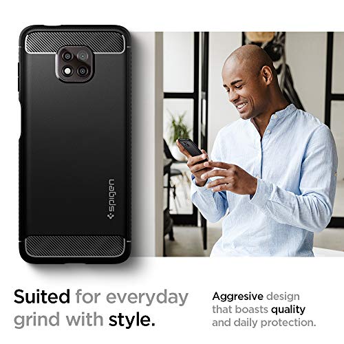 Spigen Rugged Armor Designed for Moto G Power (2021) Case [NOT Compatible with Moto G Power (2020)] - Matte Black