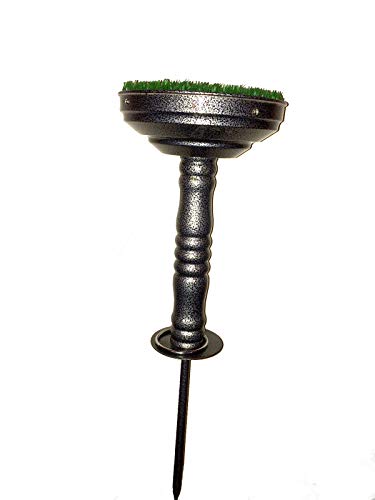 Falconry Block Stainless Steel 8 inches Perch with Astroturf, Fully Portable