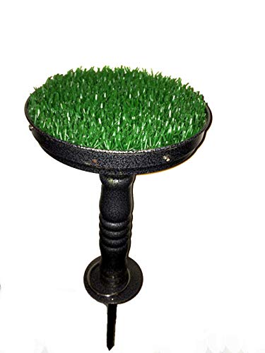 Falconry Block Stainless Steel 8 inches Perch with Astroturf, Fully Portable