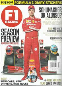 f1 racing magazine, march, 2019 no. 277 free diary stickers not include