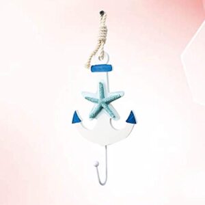 VORCOOL Convenient 1pc Wall Hook Coat Hook Clothes Hooks Hanger Wall Door Hanging Decorations Hook for Room Home Mediterranean Ocean Style (Sea Star Iron Anchor) Hook