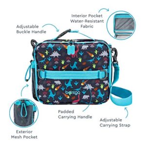 Bentgo Prints Insulated Lunch Bag Set With Kids Bento-Style Lunch Box (Dinosaur)