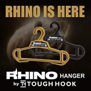 Rhino Hanger | The Everyday for Everything Hanger |USA Made | 200 lb Load Capacity | Premium Military Grade X-Large Heavy Duty Standard Hanger | Unbreakable Multipurpose | Suit Hangers