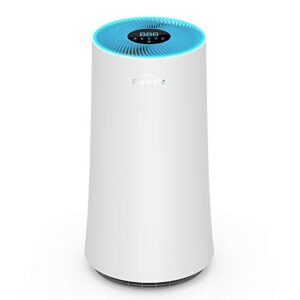 puritix air purifier with true hepa, 23db quiet desktop home air purifiers with timer, child lock for smoke, pet dander