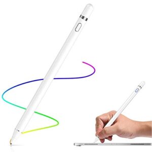 active stylus pencil compatible for apple,stylus pens for touch screens, capacitive pencil for kid student drawing, writing,high sensitivity,for touch screen devices tablet,smartphone (white)