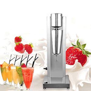 Milkshake Maker Machine Commercial Milk Shake Maker Mixer, Milkshake Machine Electric Drink Mixer, Single Head Milkshake Blender Stainless Steel Two-Speed 110V 180W 18000rmp (US Plug)