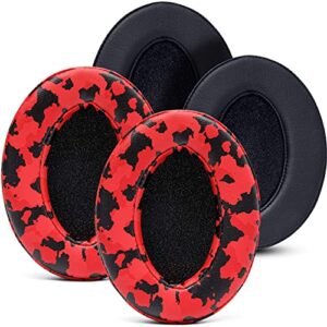 design pack 2 | wc wicked cushions upgraded replacement earpads for ath m50x - fits audio technica m40x / m50xbt / hyperx cloud & cloud 2 / steelseries arctis 3/5 / 7 / 9x & pro wireless/stealth 600