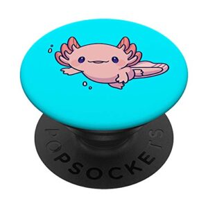 Kawaii Axolotl Gifts Kawaii Axolotl Art Graphic Cute Axolotl PopSockets Grip and Stand for Phones and Tablets