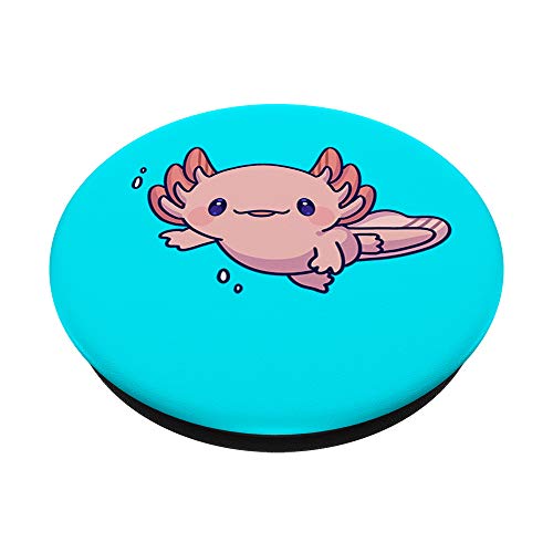 Kawaii Axolotl Gifts Kawaii Axolotl Art Graphic Cute Axolotl PopSockets Grip and Stand for Phones and Tablets