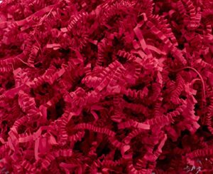 stephanie imports made in usa crinkle cut (zig fill) shredded paper 2 lbs (red)