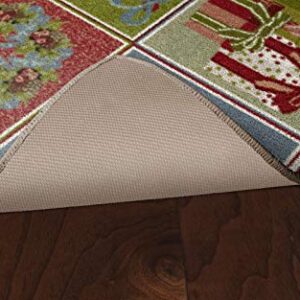 Brumlow MILLS Festive Blocks Washable Christmas Indoor or Outdoor Holiday Rug for Living or Dining Room, Bedroom and Kitchen Area, 20x34, Multicolor, EW20553-20X34BH