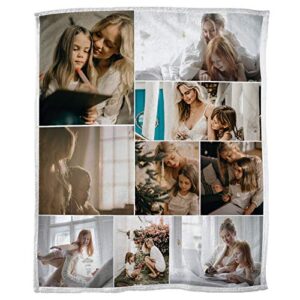 Customized Blanket Personalized Photo Throws Blanket for Kids or Adults, Custom Photo Blanket for Christmas, Birthday Gifts, Put Your Photo on a Plush Blankets 50x60 inch, 6 Photos Collage