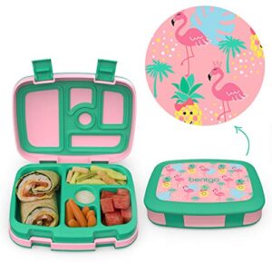 Bentgo Prints Insulated Lunch Bag Set With Kids Bento-Style Lunch Box (Tropical)