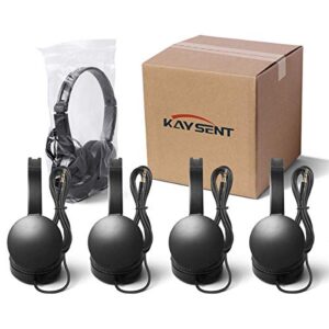 Kaysent School Headphones for Classroom Students - (KHPC-12B) 12 Packs Black Color Kids' Headphones for School, Library, Computers, Children and Adult(No Microphone)