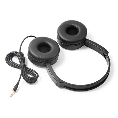 Kaysent School Headphones for Classroom Students - (KHPC-12B) 12 Packs Black Color Kids' Headphones for School, Library, Computers, Children and Adult(No Microphone)