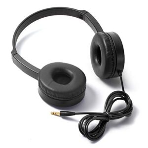 Kaysent School Headphones for Classroom Students - (KHPC-12B) 12 Packs Black Color Kids' Headphones for School, Library, Computers, Children and Adult(No Microphone)