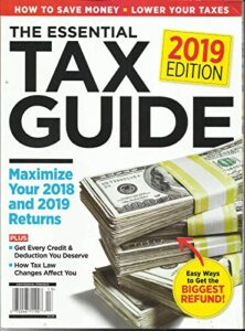 the essential tax guide magazine, maximize your 2018/19 returns 2019,edition