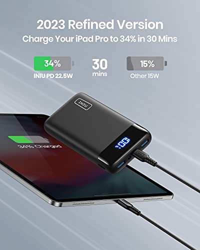 [2 Pack] INIU Portable Charger, 22.5W PD QC Fast Charging 20000mAh LED Display Power Bank External Battery Pack Compatible with iPhone 14 13 12 X Pro Max Samsung S21 Google LG AirPods iPad Tablet, etc