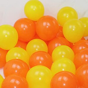 100 Pack Orange Balloons 12 Inch Round Helium Pearl Balloons for Wedding Birthday Christmas Halloween Party Decoration (Orange)