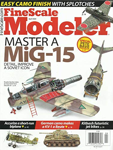 FINE SCALE MODELER MAGAZINE, MASTER A MiG-15 APRIL, 2020 VOL. 38 ISSUE # 4