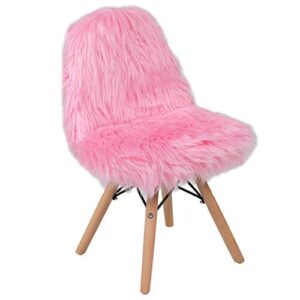 Flash Furniture Kids Shaggy Dog Light Pink Accent Chair