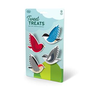 Genuine Fred Tweet Treats Bag Clips, Set of 4