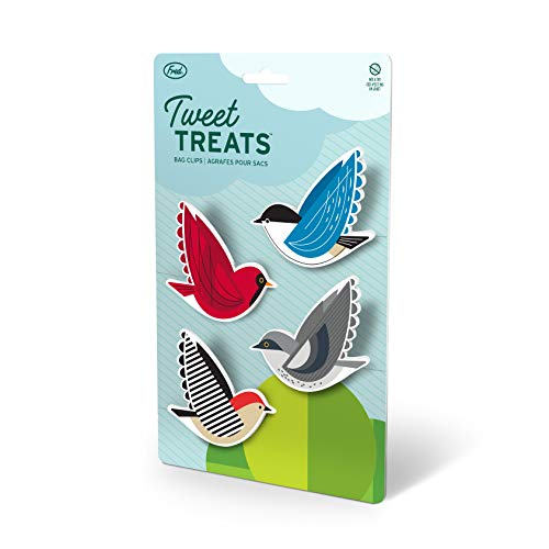 Genuine Fred Tweet Treats Bag Clips, Set of 4