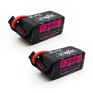 cnhl 1300mah 4s lipo battery 14.8v 100c (burst 200c) with xt60 for fpv racing helicopter airplane uav racing drone battery rc quadcopter(2 packs)