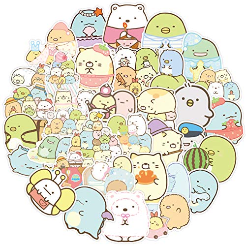 100pcs Cartoon Sticker Cute Cartoon Stickers Vinyl Waterproof Stickers for Kids Teens Adults Laptop Water Bottles Skateboard Birthday Party Supplies