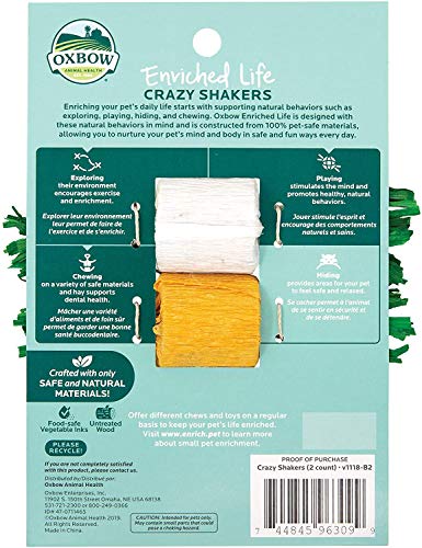 Oxbow Animal Health 6 Pack of Crazy Shakers Small Animal Chew Toys