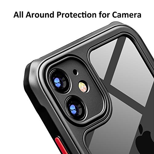 TENOC Phone Case Compatible for iPhone 11 Case, Clear Back Cover Bumper Cases for 11 6.1-Inch, Black