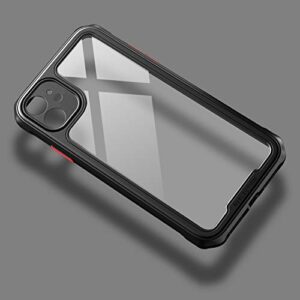 TENOC Phone Case Compatible for iPhone 11 Case, Clear Back Cover Bumper Cases for 11 6.1-Inch, Black