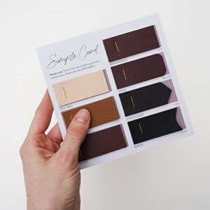 keyaiira - sample card for leather options, leather swatches from keyaiira, mix color leather, color catalog, sample book, leather color swatches