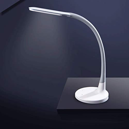 Eye-Caring Reading Eye Protection Desk Lamp High Brightness 3 Color Temperature USB Multi-angle Lighting Touch Dimming Table Lamp Office lamp (Color : White, Size : 12W)