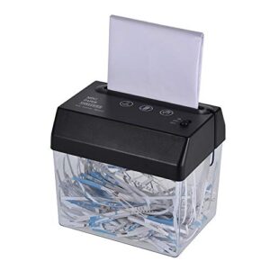 mini usb paper shredder small electric a6 paper shredder strip cut desktop battery shredder paper cutting machine with letter opener for office home