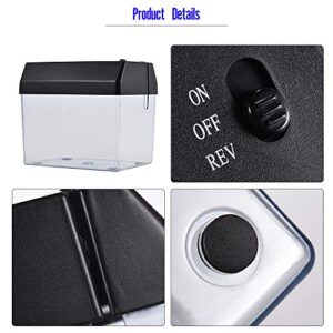 Mini USB Paper Shredder Small Electric A6 Paper Shredder Strip Cut Desktop Battery Shredder Paper Cutting Machine with Letter Opener for Office Home