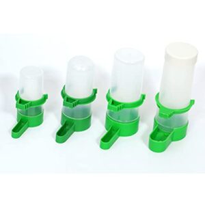 Scicalife 10PCS Bird Water Dispenser for Cage - Birds Feeder Drinker Waterer Clip with Automatic Drinking Water Sprinkler Proof Bird Cup for Parrots Budgie Cockatiel Lovebirds L