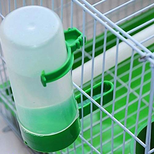 Scicalife 10PCS Bird Water Dispenser for Cage - Birds Feeder Drinker Waterer Clip with Automatic Drinking Water Sprinkler Proof Bird Cup for Parrots Budgie Cockatiel Lovebirds L