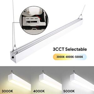 Euri Lighting EUD4-50W103sw, Linkable 4FT CCT Tunable Linear Up/Down Light, 50W, 6500lm, 3000K/4000K/5000K, 120-277V, Damp Rated, 0-10V Dimmable, ETL & DLC Certified, 5YR, 50K HR Warranty, White