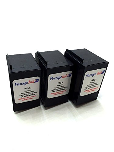 PostageInk.com 793-5 / SL-798-0 Ink Cartridge Replacement for use with P700, DM100i, DM125i, DM150i, DM175i, DM200L, DM225, Pack of 3