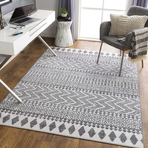 artistic weavers calliope bohemian moroccan area rug,5'3" x 7',grey