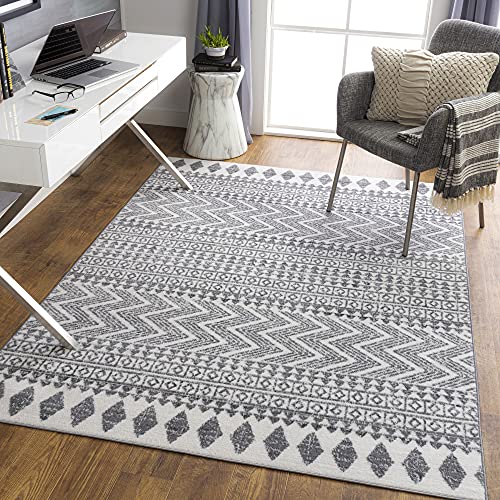 Artistic Weavers Calliope Bohemian Moroccan Area Rug,5'3" x 7',Grey