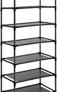 Easyhouse 8 Tier Metal Sturdy Shoe Rack for Entryway/Closet, Stores 16-20 Pairs of Shoes, Multi-use Shelf Organizer for Space Saving Storage