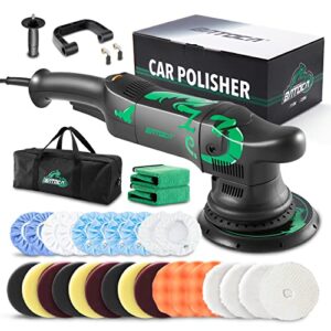 batoca dual action polisher, auto buffers and polishers, da buffer for car detailing, 6 inches and 700w random orbital,6 variable speed with polishing pads for waxing,buffing,sanding