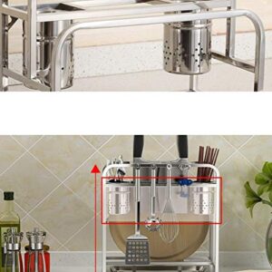 ZSQAI Kitchen Cutting Board Knife Stainless Steel Multilayer Rack Kitchen Storage Rack